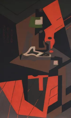 Still Life with Red Lamp by Maria Blanchard Oil Painting
