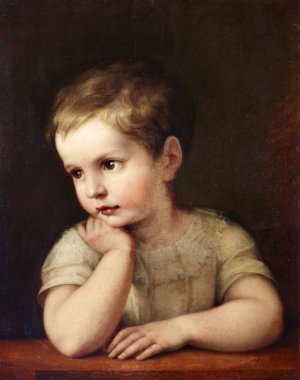 Portrait of a child by Maria Elektrine Oil Painting