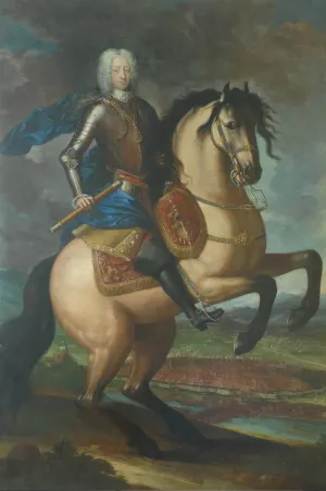 Carlo Emanuele III on horseback by Maria Giovanna Clementi Oil Painting