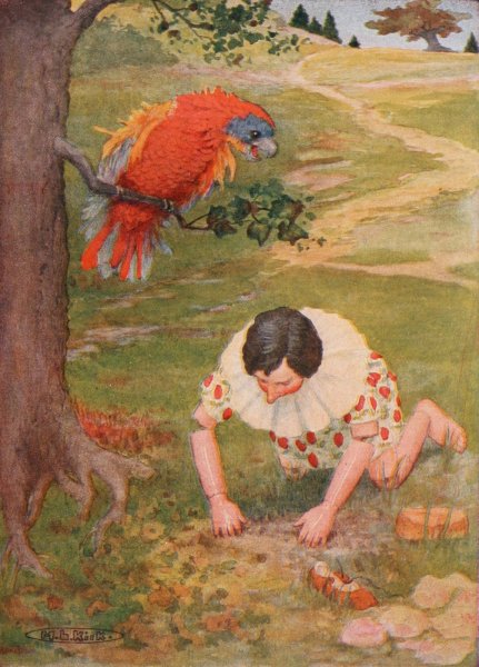 He began with his hands and naiis to dig up the earth that he had watered  by Maria Louise Kirk - Hand-Painted Oil Painting Reproduction