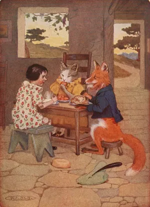 The one who ate the least was Pinocchio by Maria Louise Kirk Oil Painting