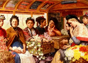 Down Piccadilly, Returning From Covent Garden Market One June Morning, 1882 by Maria Matilda Brooks - Oil Painting Reproduction