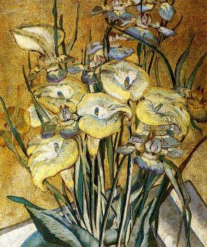 Irises and Calla Lilies by Maria Oakey Dewing Oil Painting