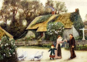 Farm Scene by Maria Spartali Stillman Oil Painting