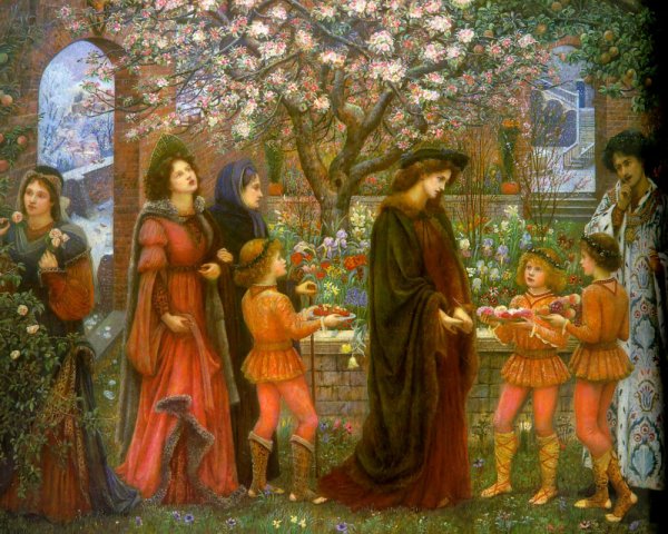 Main Product Photo of The Enchanted Garden of Messer Ansaldo Painting by Maria Spartali Stillman