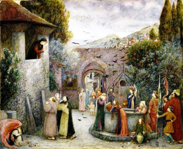 The Pilgrim Folk by Maria Spartali Stillman - Hand-Painted Oil Painting Reproduction