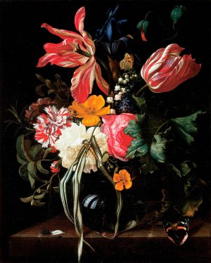Flower Still Life by Maria Van Oosterwijck Oil Painting