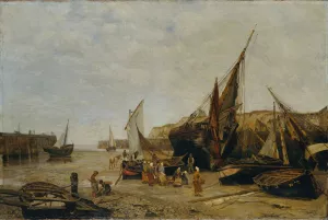 Der Hafen von Dieppe by Maria Von Parmentier Oil Painting