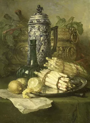 Stilleven met kan van steengoed by Maria Vos Oil Painting