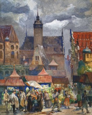 Munchen, Am Anger by Maria Weith Oil Painting