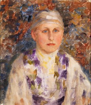 Breton woman by Maria Wiik Oil Painting