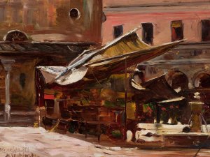 From a fair in Italy - Venice by Marian Trzebinski Oil Painting