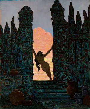 Holy entrance to the Slavic mystery place by Marian Wawrzeniecki Oil Painting