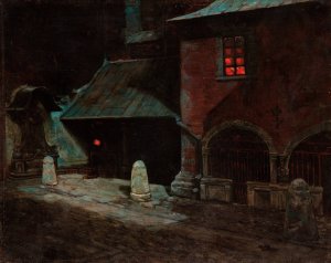 St Mary's Church in Krakow by Marian Wawrzeniecki Oil Painting