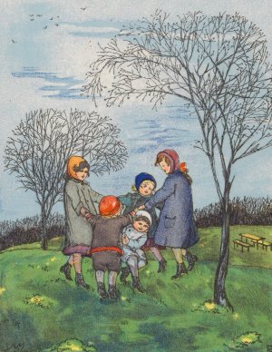Aus der Wiener Kriegswaldschule, Kriegspostkarte 1 by Marianne Hitschmann-Steinberger Oil Painting
