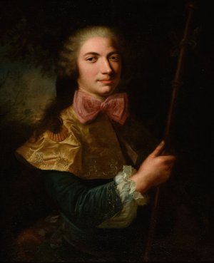 Gentilhomme en costume de penitent de Saint-Jacques by Marianne Loir Oil Painting