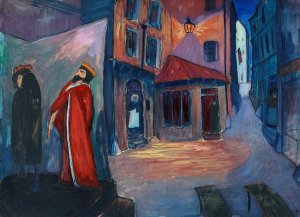 Into the night by Marianne Von Werefkin Oil Painting