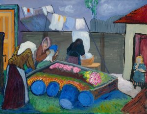 laundresses by Marianne Von Werefkin Oil Painting