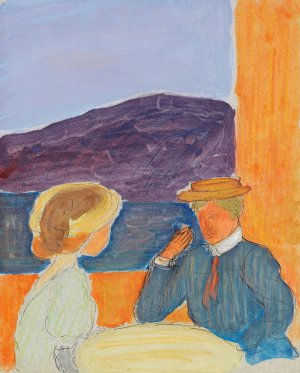 Paar im Gesprach by Marianne Von Werefkin Oil Painting