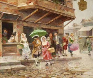 Paseo Matinal by Mariano Alonso-Perez Oil Painting