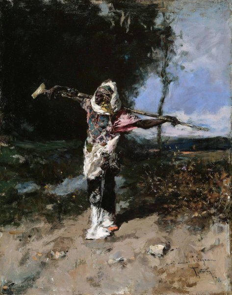 African Chief  by Mariano Fortuny Marsal - Hand-Painted Oil Painting Reproduction
