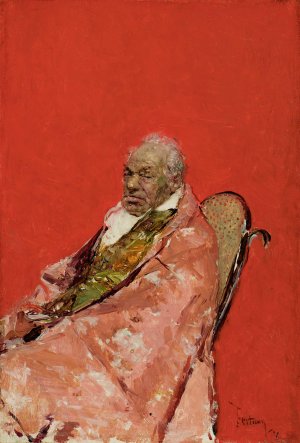 An Ecclesiastic by Mariano Fortuny Marsal Oil Painting