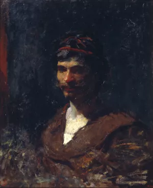 Bust of a Man. Allegory of Bacchus by Mariano Fortuny Marsal Oil Painting
