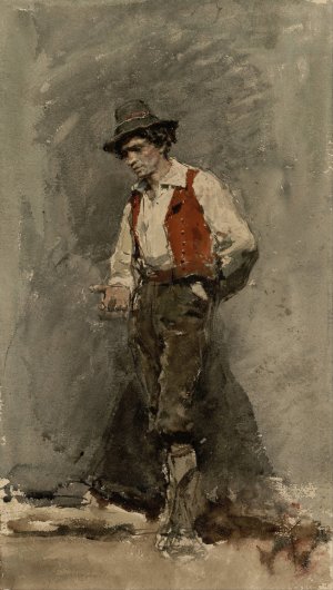 Calabrian by Mariano Fortuny Marsal Oil Painting