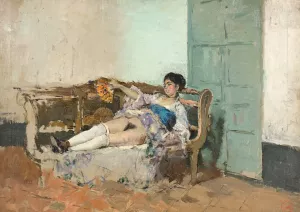 Carmen Bastian by Mariano Fortuny Marsal Oil Painting