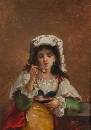 Hot Soup by Mariano Fortuny Marsal Oil Painting