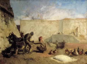 Moroccan Horseshoer by Mariano Fortuny Marsal Oil Painting