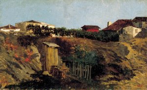 Portici Landscape by Mariano Fortuny Marsal Oil Painting