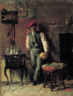Portrait of the Painter Joaquim Agrassot by Mariano Fortuny Marsal Oil Painting