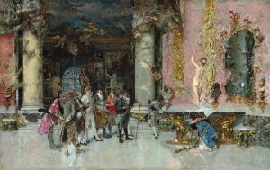 The Choice of a Model by Mariano Fortuny Marsal Oil Painting