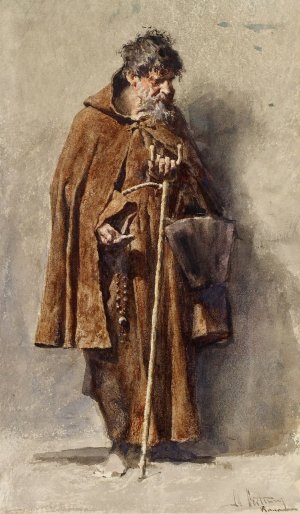 The Mendicant by Mariano Fortuny Marsal Oil Painting