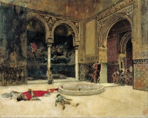 The Slaying of the Abencerrajes by Mariano Fortuny Marsal Oil Painting