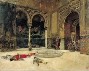 The Slaying of the Abencerrajes by Mariano Fortuny Marsal Oil Painting