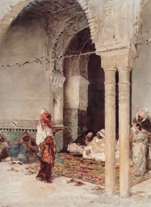 The Cafe of the Swallows by Mariano Jose Ma Fortuny y Carbo - Oil Painting Reproduction