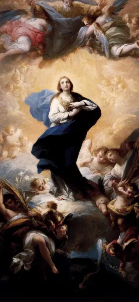 Immaculate Conception Oil painting by Mariano Salvador De Maella