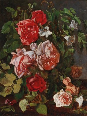 Roses by Marie Absolon Oil Painting