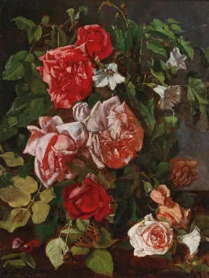 Roses by Marie Absolon Oil Painting