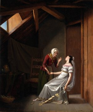 Sleeping Beauty by Marie Antoinette Victoire Petit-Jean Oil Painting