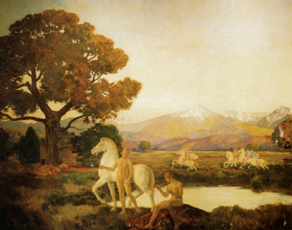 Main Product Photo of L Age D Or Painting by Marie Auguste Emile Rene Menard