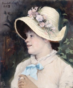 La Parisienne, portrait d'Irma, modele a l'Academie Julian by Marie Bashkirtseff Oil Painting