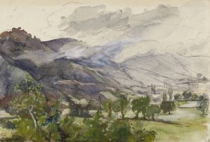 Paysage montagneux by Marie Bracquemond Oil Painting