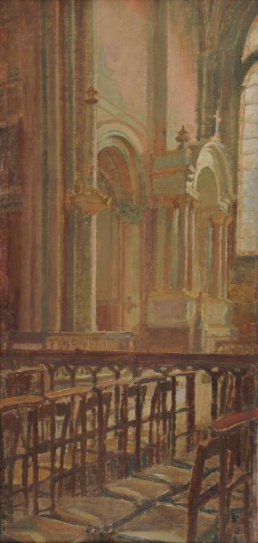Chapelle a Saint-Germain-des-Pres by Marie-Charles Dulac - Hand-Painted Oil Painting Reproduction
