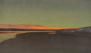 Coucher de soleil by Marie-Charles Dulac Oil Painting