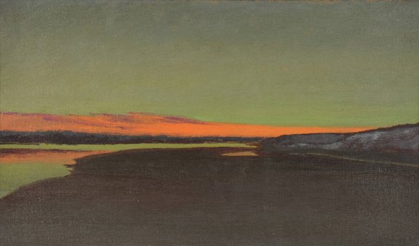Coucher de soleil by Marie-Charles Dulac - Hand-Painted Oil Painting Reproduction