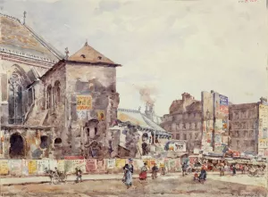 L'eglise Saint-Nicolas, rue Reaumur by Marie-Desire Bourgoin Oil Painting