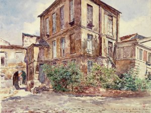 Maison de Cuvier au jardin des Plantes by Marie-Desire Bourgoin Oil Painting